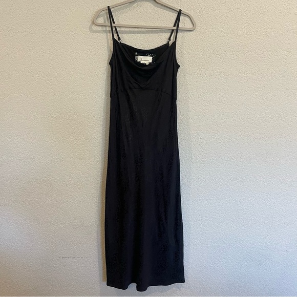 Anthropologie Amelie Jacquard Slip Dress in Black - Picture 5 of 9